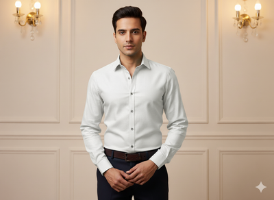 सफ़ेद सादा टेस्ला प्रीमियम कॉटन फ़ैब्रिक