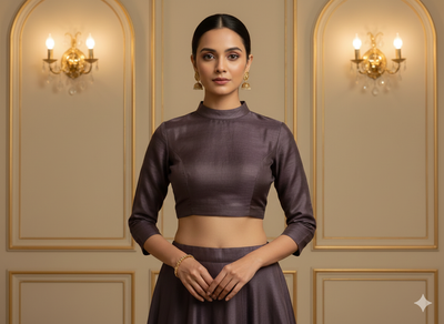 Dark Plum Mulberry Raw Silk Fabric (Wholesale)