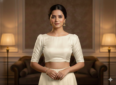 सफ़ेद सादा रंगने योग्य शुद्ध कच्चा रेशम कपड़ा