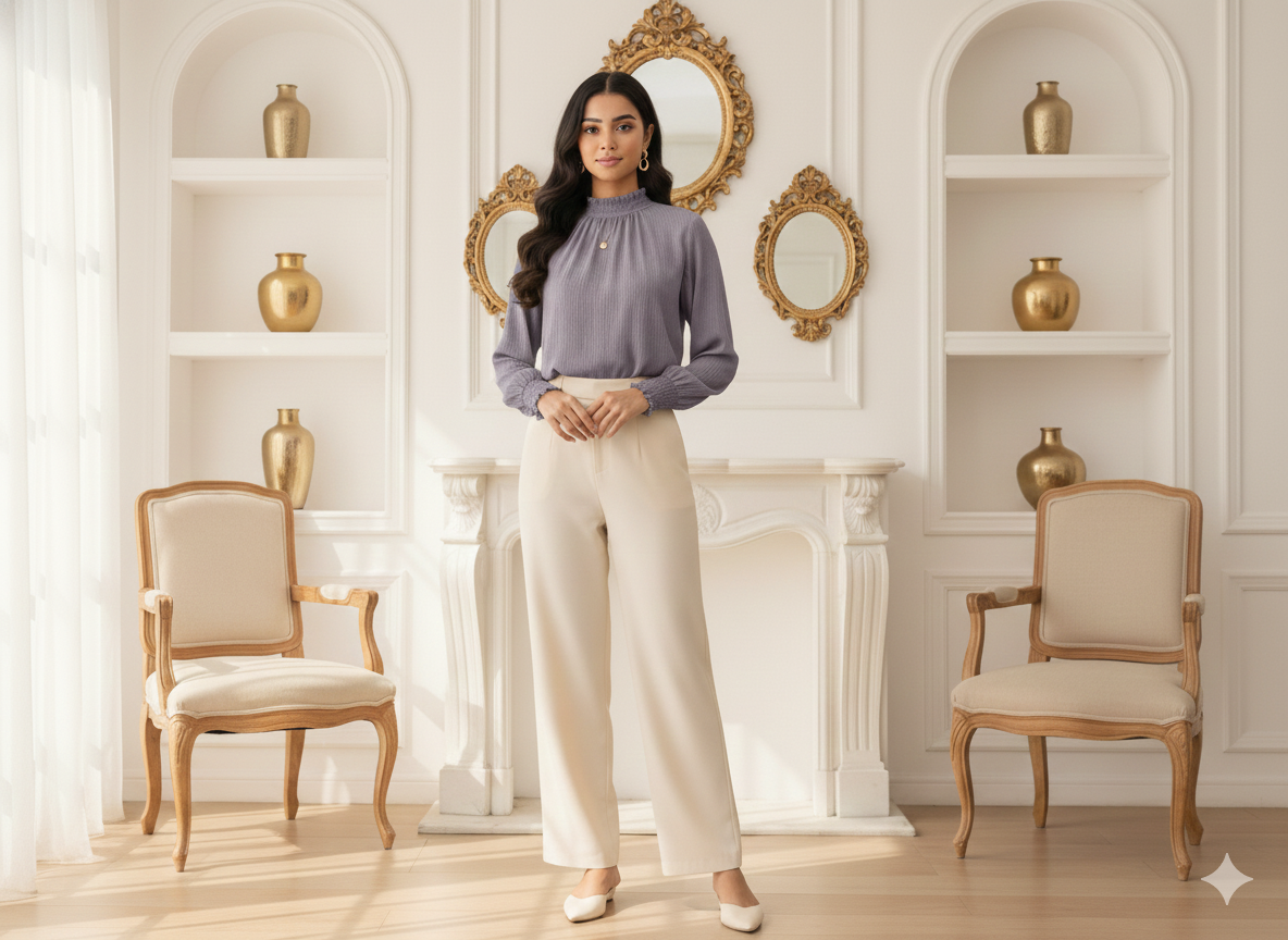 हल्का बैंगनी सादा 60 ग्राम जॉर्जेट कपड़ा