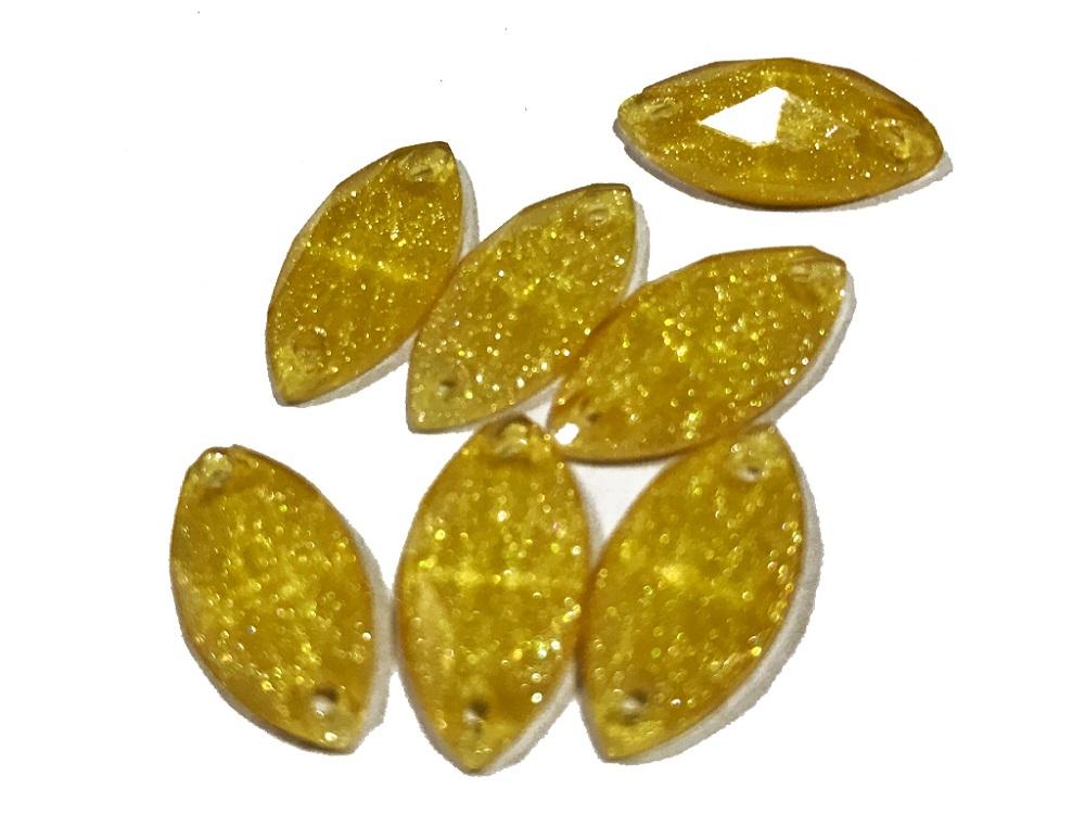 गोल्डन आई ज़री प्लास्टिक स्टोन्स (18x9 मिमी)