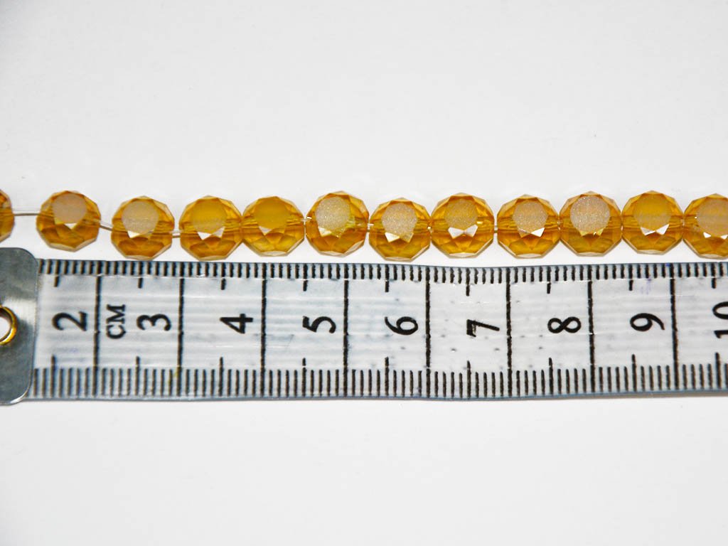 Golden Shadow Flat Faceted Crystal Beads (Wholesale)