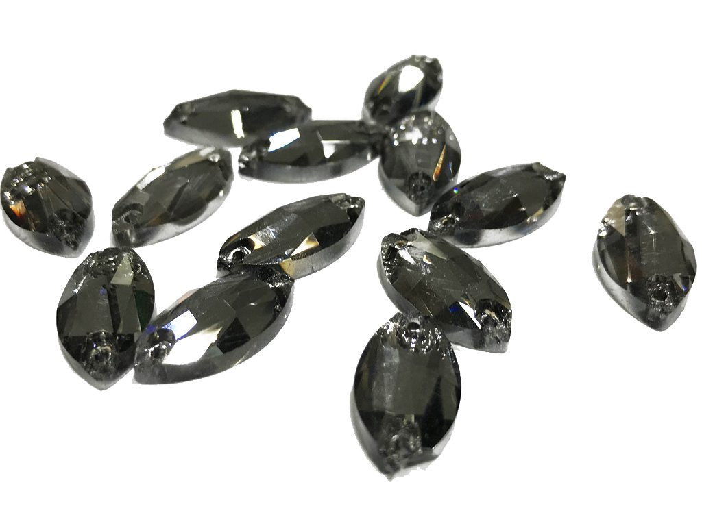ग्रे आई ग्लास स्टोन (18x10 मिमी) (थोक)