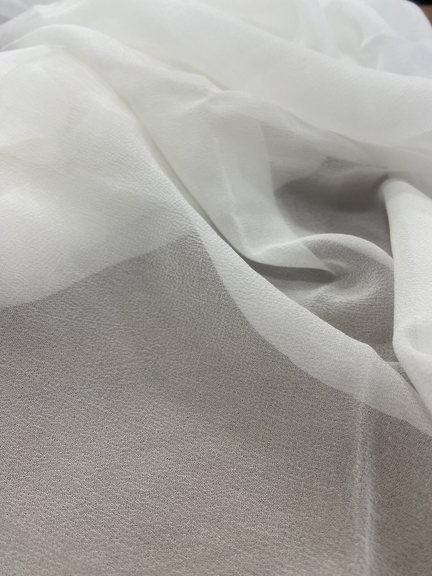 Pure White Plain Viscose Dyeable Georgette Fabric (Wholesale)