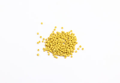 Yellow Wheel Shape Fancy Seed Glass Beads