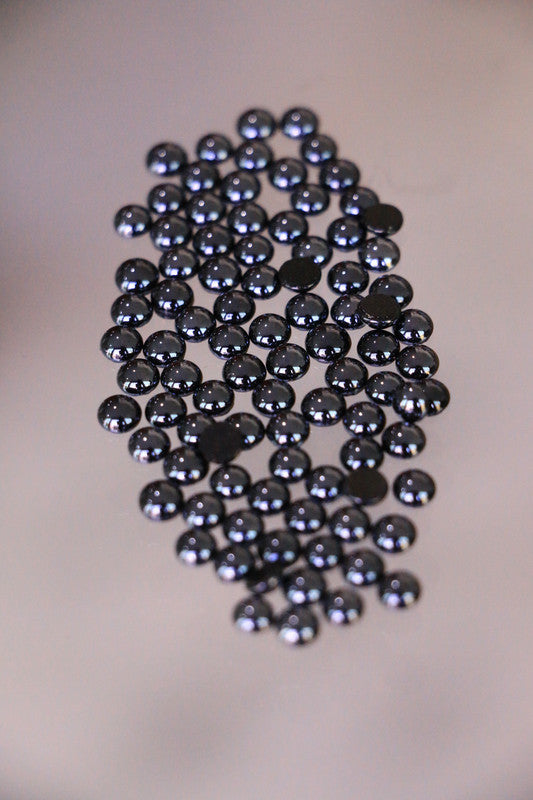 Jet Black Pearl Hotfix Rhinestones