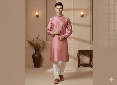 डस्टी लिलाक प्लेन बैंगलोर रॉ सिल्क फ़ैब्रिक (थोक)