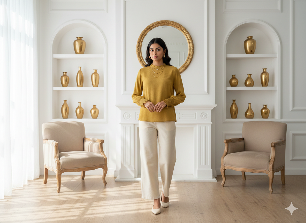 हल्का पीला सादा 60 ग्राम जॉर्जेट कपड़ा