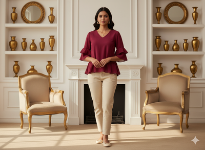 चमकीला गुलाबी सादा 60 ग्राम जॉर्जेट कपड़ा