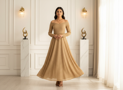 मैकरून बेज प्लेन 60 ग्राम जॉर्जेट फ़ैब्रिक