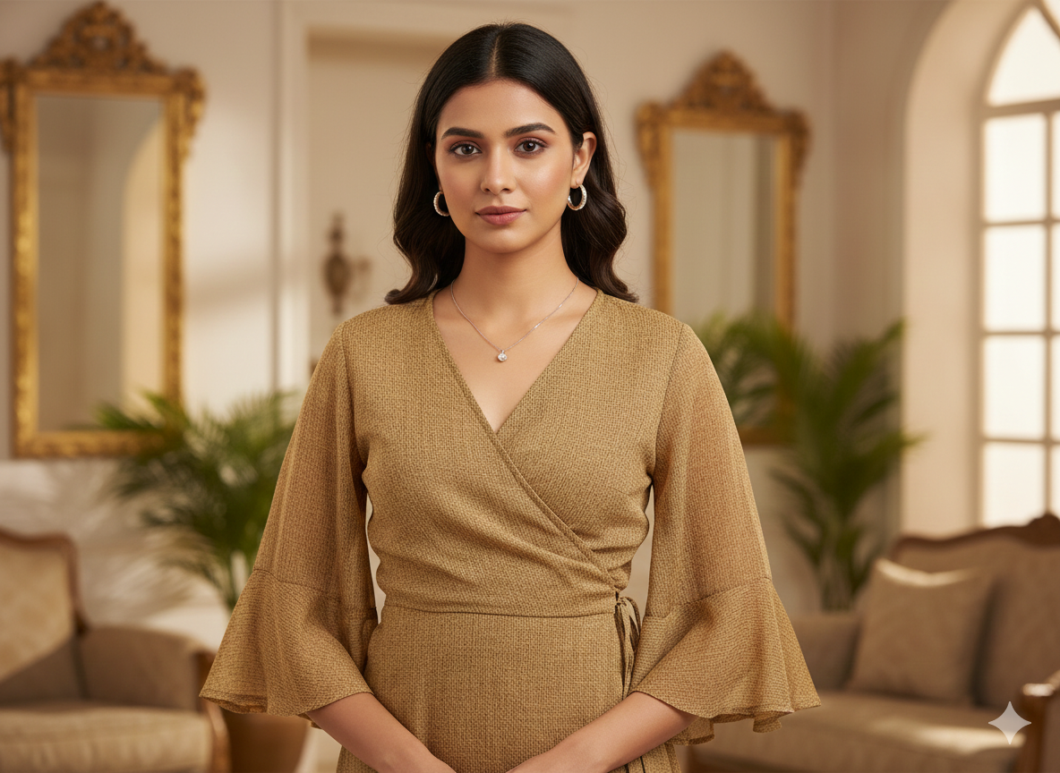 मैकरून बेज प्लेन 60 ग्राम जॉर्जेट फ़ैब्रिक