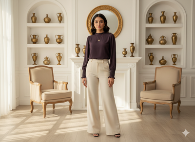 भूरा सादा 60 ग्राम जॉर्जेट कपड़ा