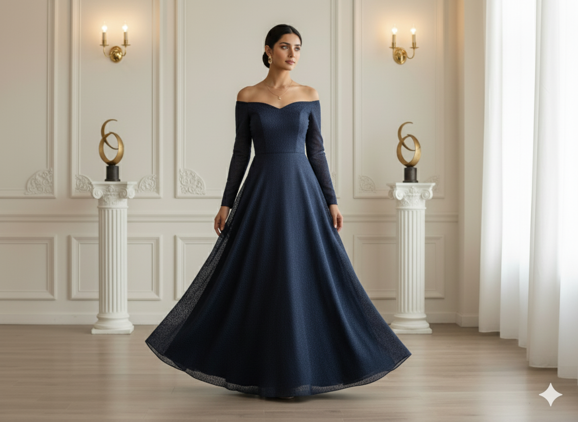 गहरा ग्रे सादा 60 ग्राम जॉर्जेट कपड़ा