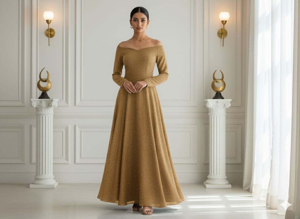 बेज सादा 60 ग्राम जॉर्जेट कपड़ा