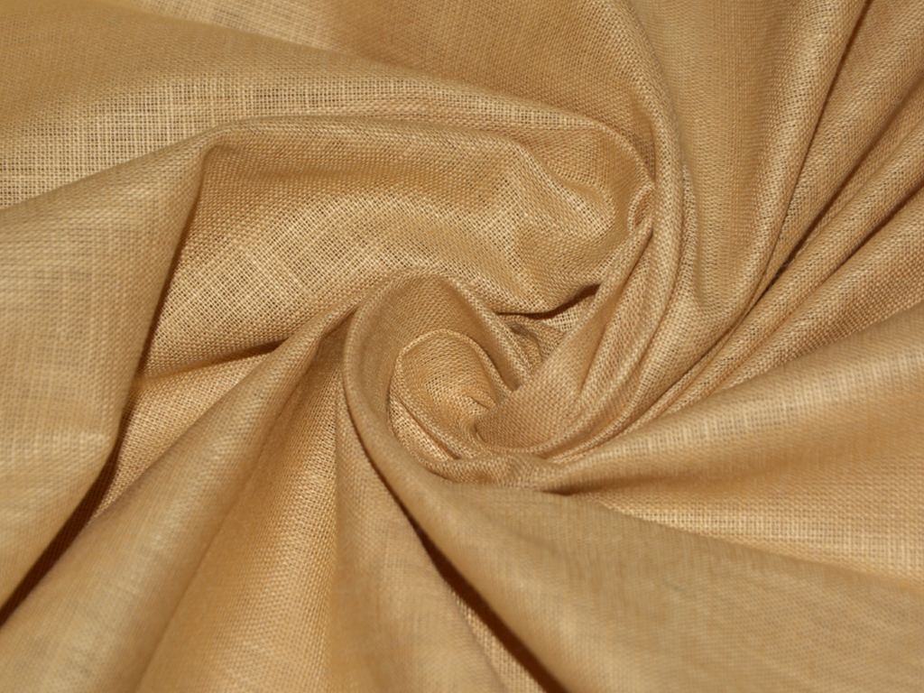 Precut Of 2 Meters Of Khakhi Premium Linen 60 Lea Fabric