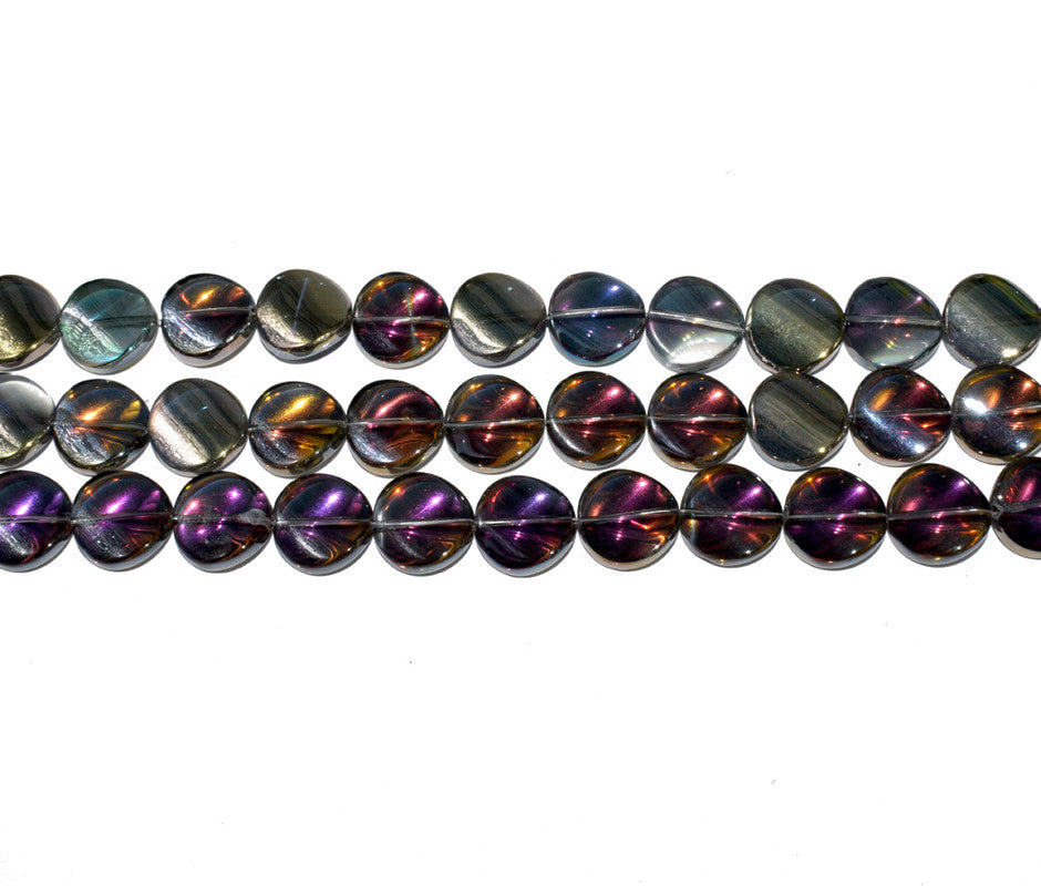 Black Rainbow Luster Designer Glass Beads