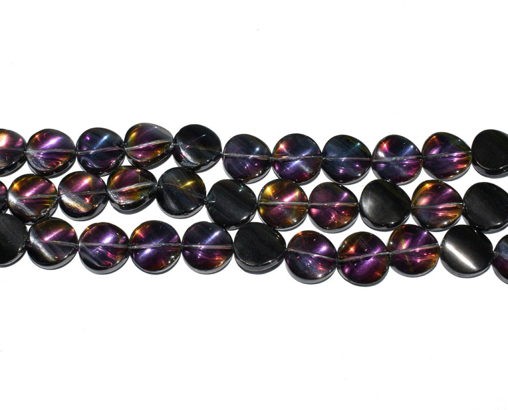 Black Rainbow Luster Designer Glass Beads