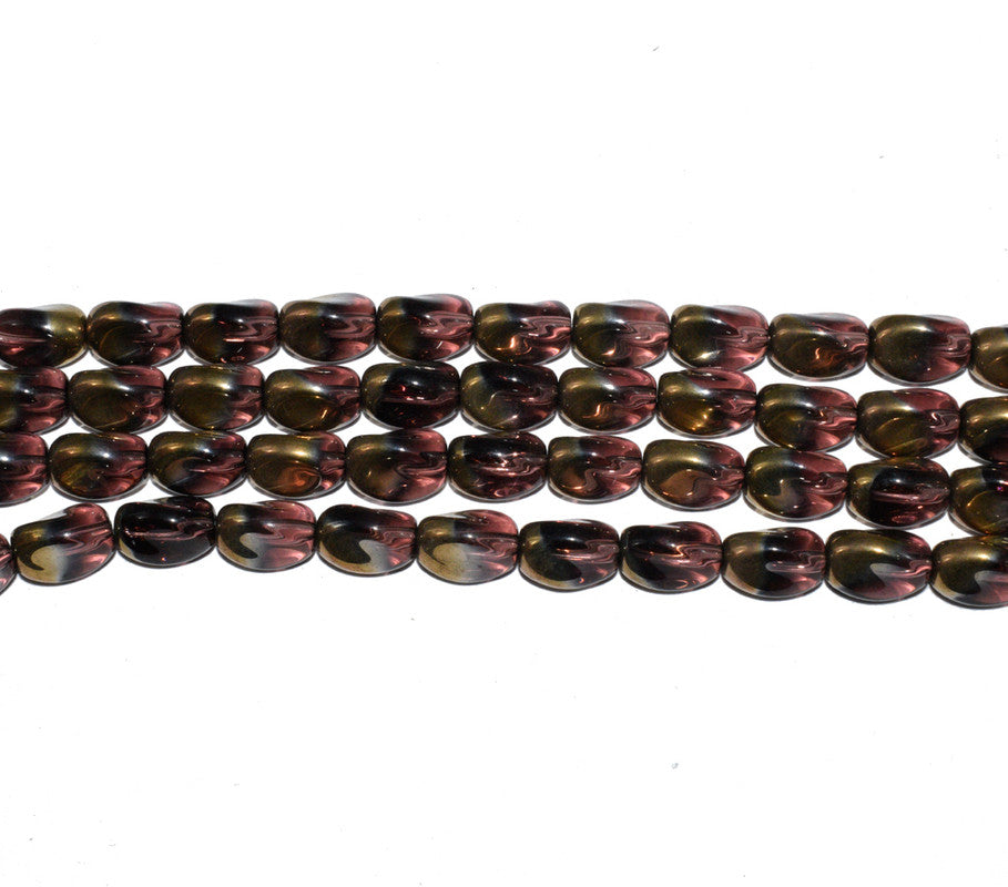 Golden & Brown Luster Designer Glass Beads