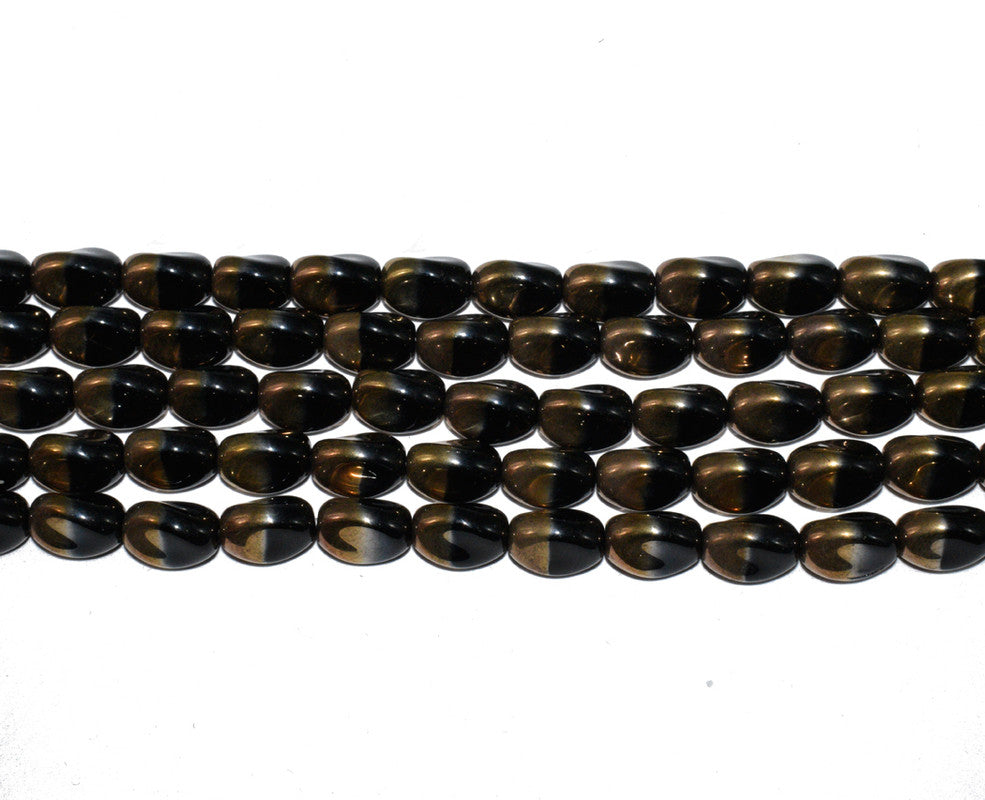 Black & Brown Lustre Designer Glass Beads