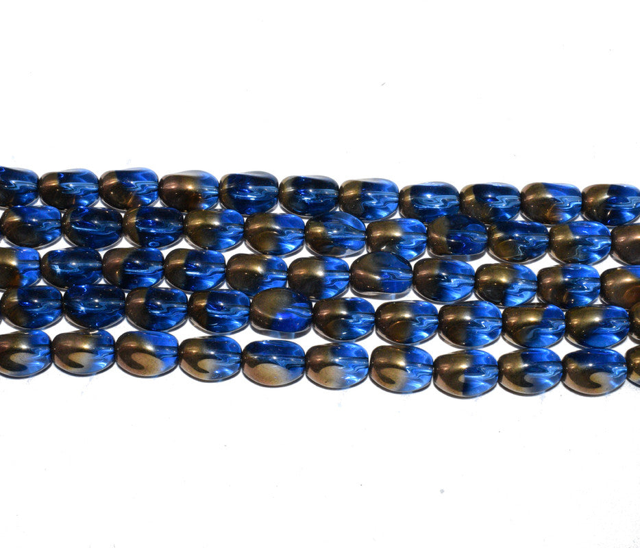 Blue & Brown Designer Glass Beads