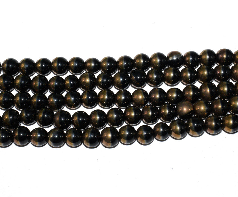 Black Designer Glass Beads