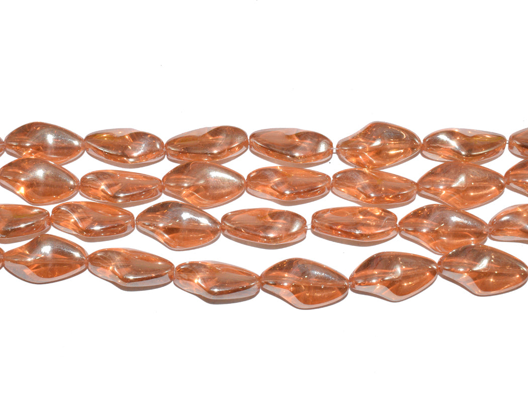 Orange Luster Designer Glass Beads