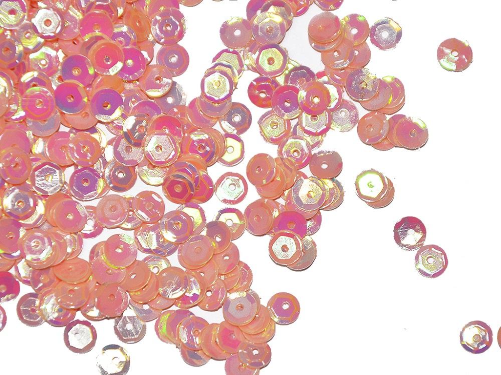 Light Peach Round Circular Plastic Sequins(Wholesale)