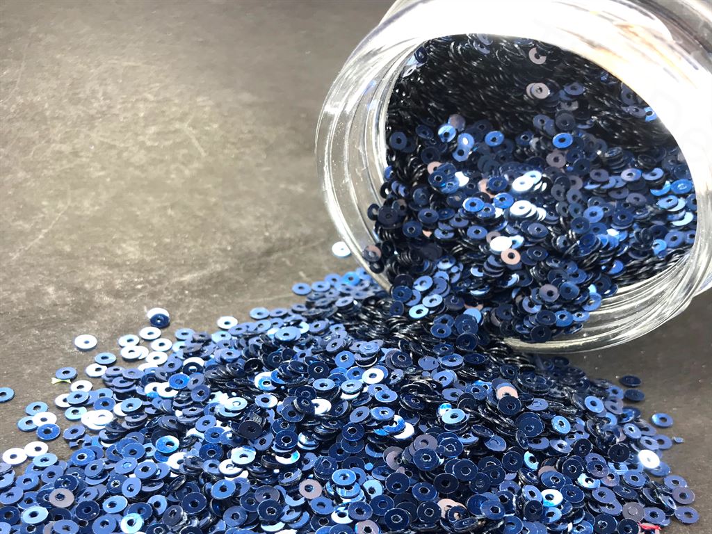 Blue Opaque Center Hole Circular Sequins (1497023578146)