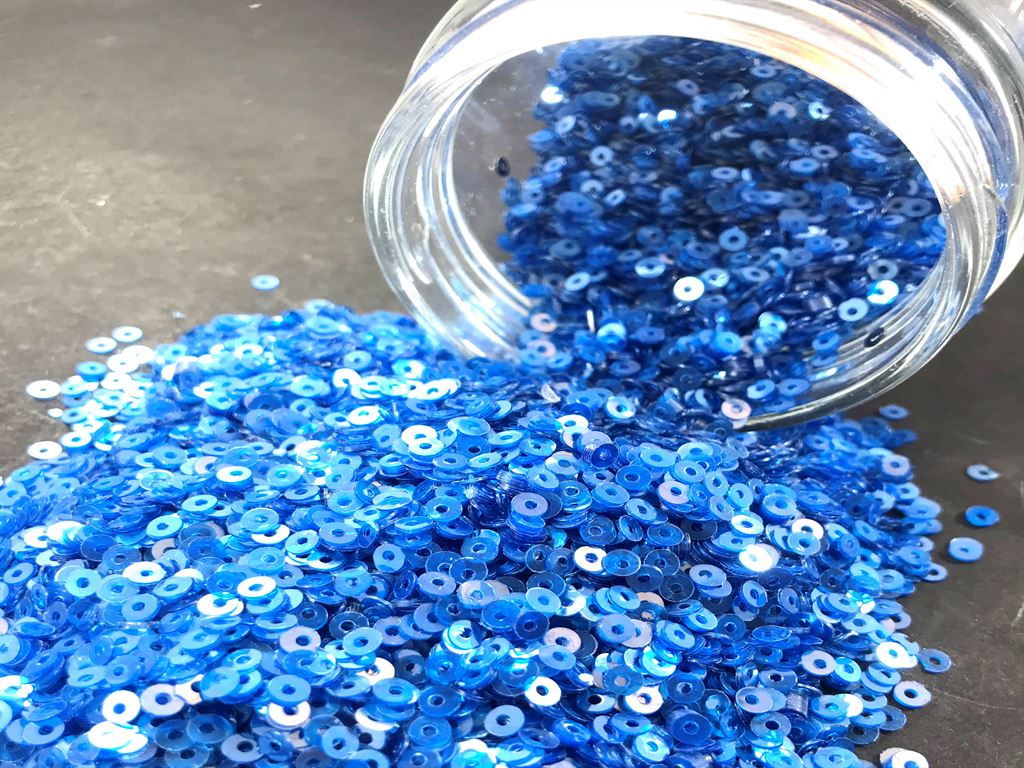 Light Blue Center Hole Circular Sequins (1497023610914)