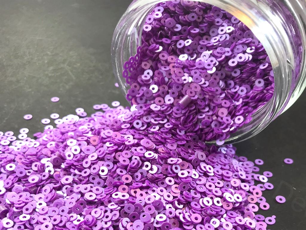 Purple Center Hole Circular Sequins (1497023676450)