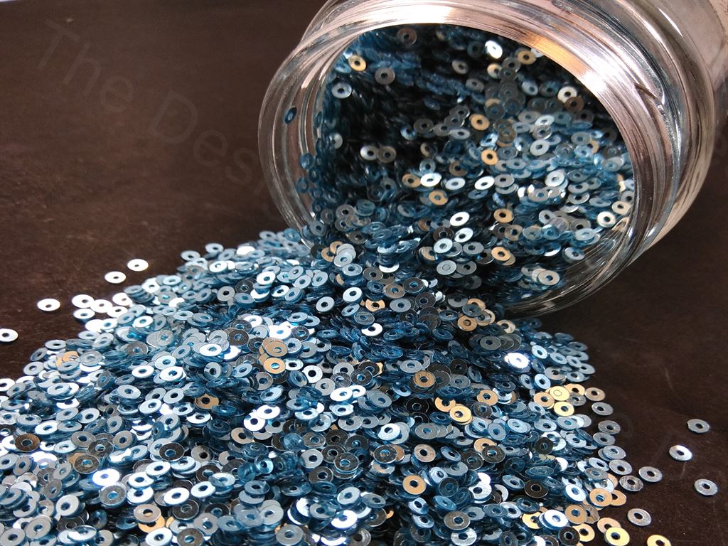 Metallic Blue Center Hole Circular Sequins (1497026723874)