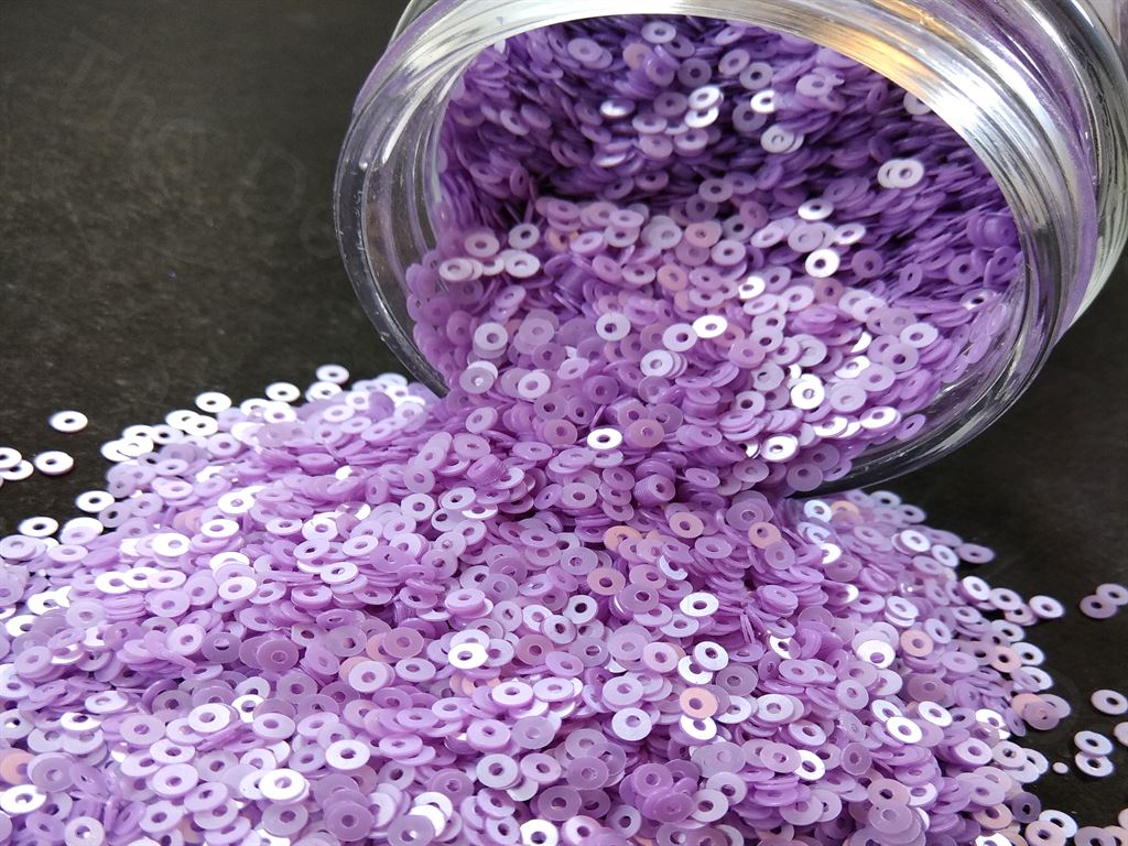 Lavender Center Hole Circular Sequins (1497027641378)