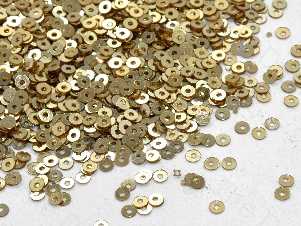 Golden Metallic Centrehole Micro Circular Sequins | The Design Cart (549512052770)