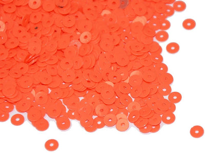 neon-orange-circular-plastic-sequins