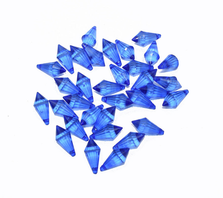 Sky Blue Acrylic Smooth Loose Beads