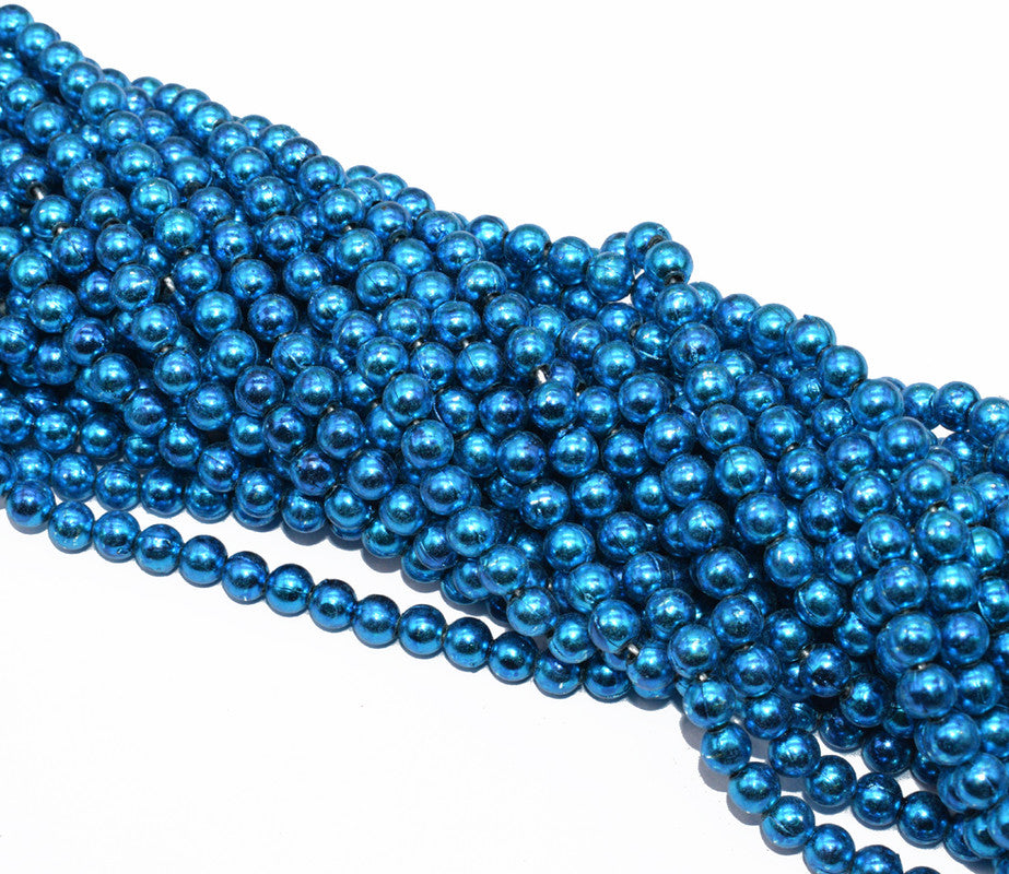 Sky Blue Acrylic Smooth Loose Beads