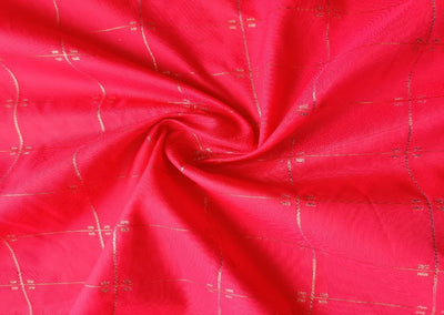 pink-taffeta-silk-fabric-with-golden-weaved-checks-all-over-1