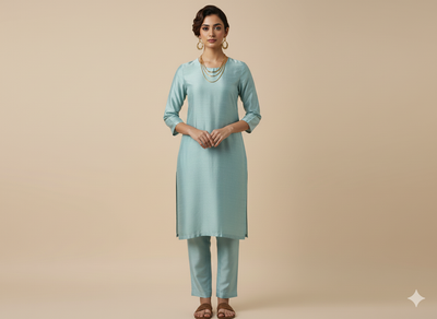 Cloud Blue Mulberry Raw Silk (Wholesale)