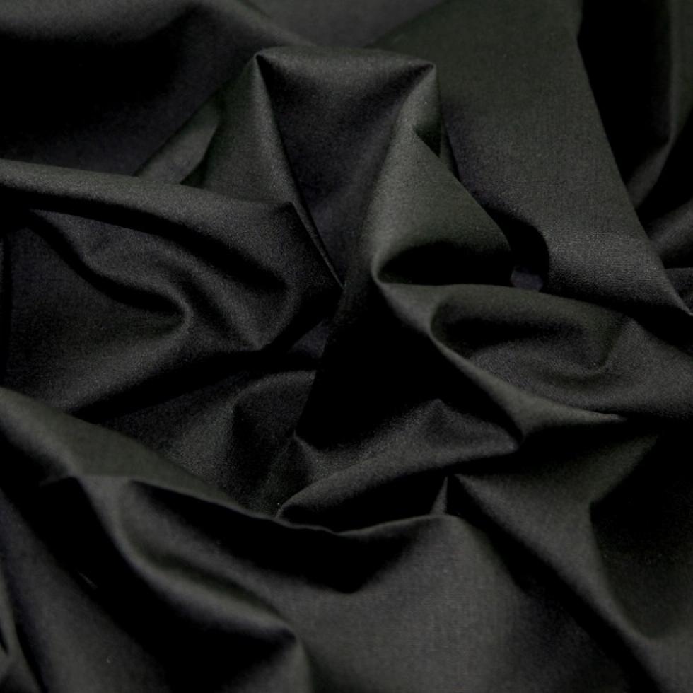 Black Plain Rose & Hubble Cotton Poplin Fabric