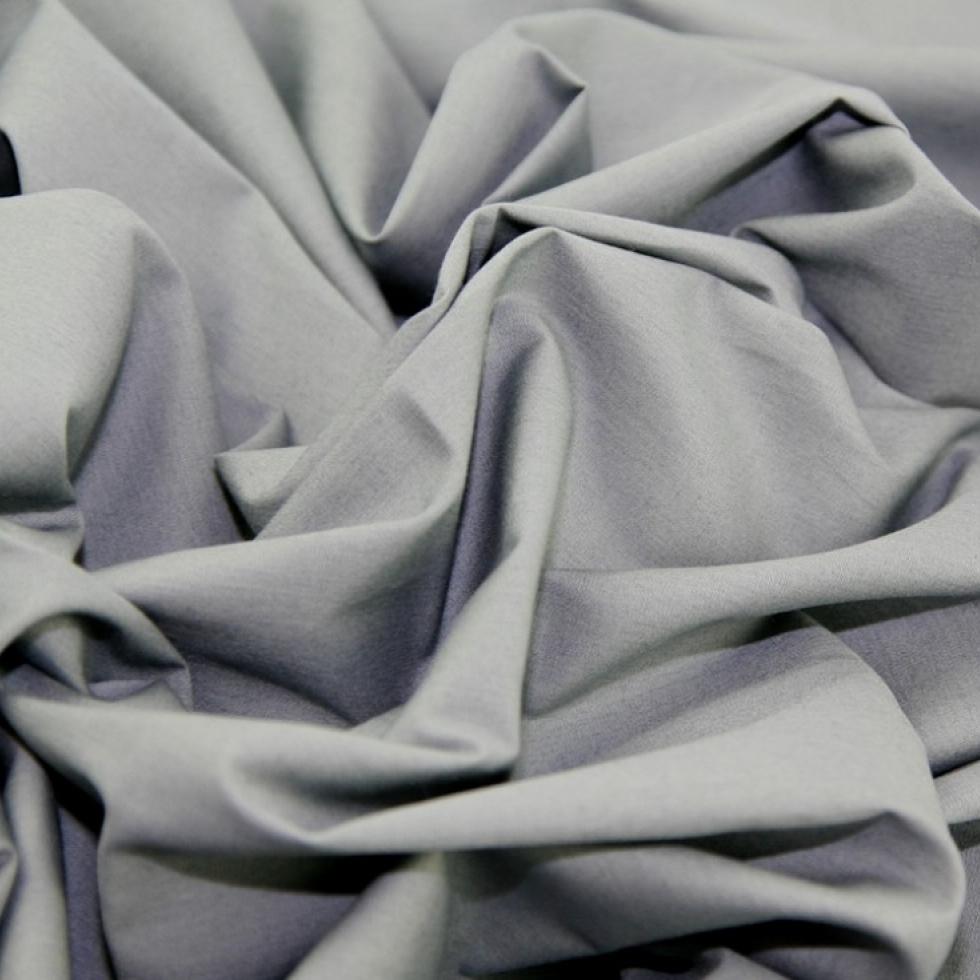 Mid Grey Plain Rose & Hubble Cotton Poplin Fabric (Wholesale)