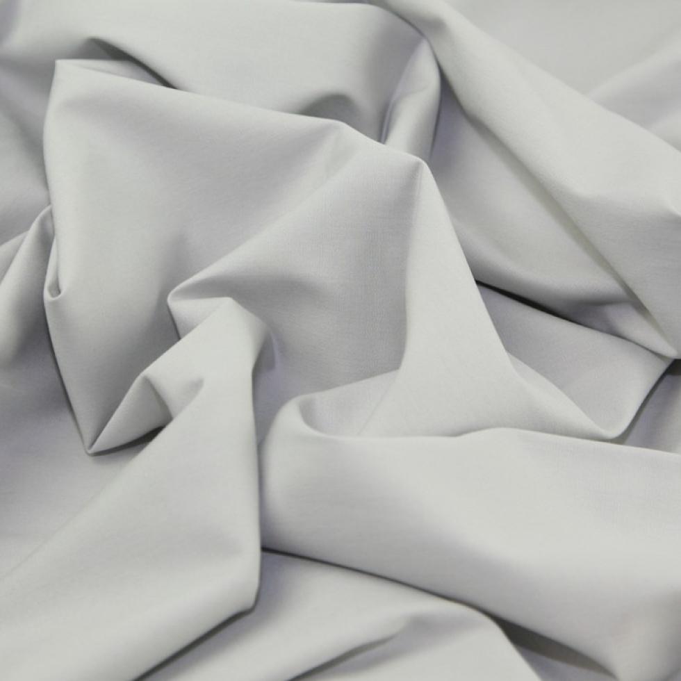 Light Grey Plain Rose & Hubble Cotton Poplin Fabric (Wholesale)