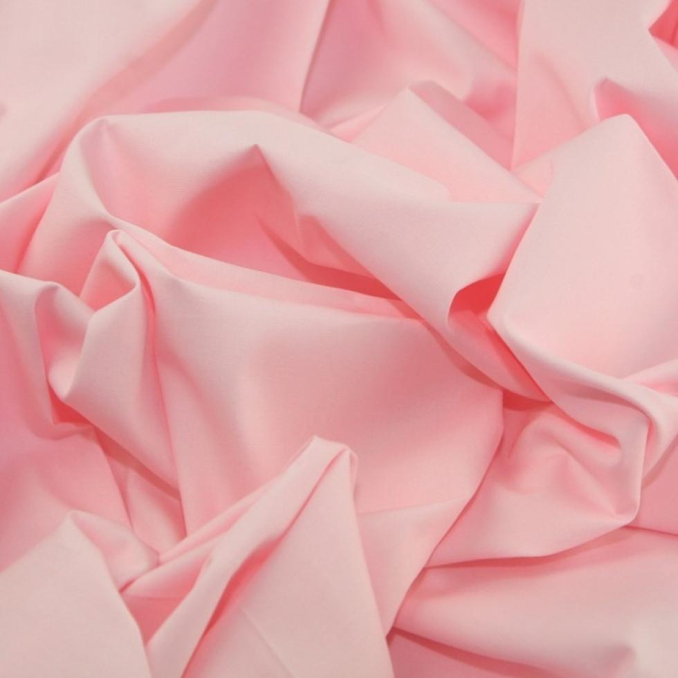 Light Pink Plain Rose & Hubble Cotton Poplin Fabric