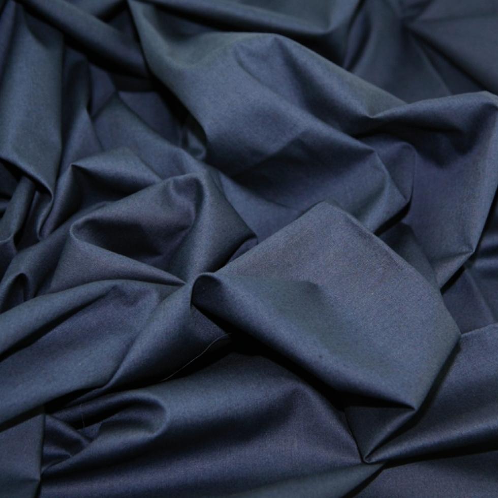 Navy Blue Plain Rose & Hubble Cotton Poplin Fabric (Wholesale)