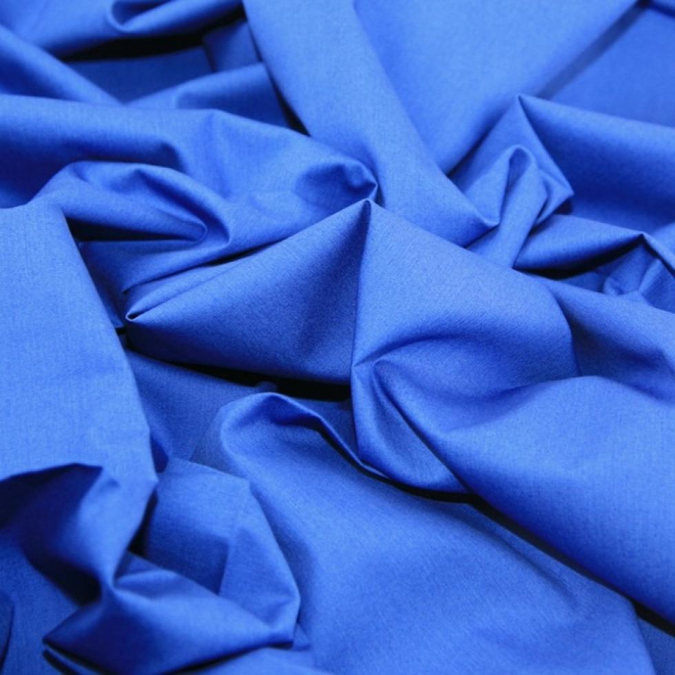 Royal Blue Plain Rose & Hubble Cotton Poplin Fabric