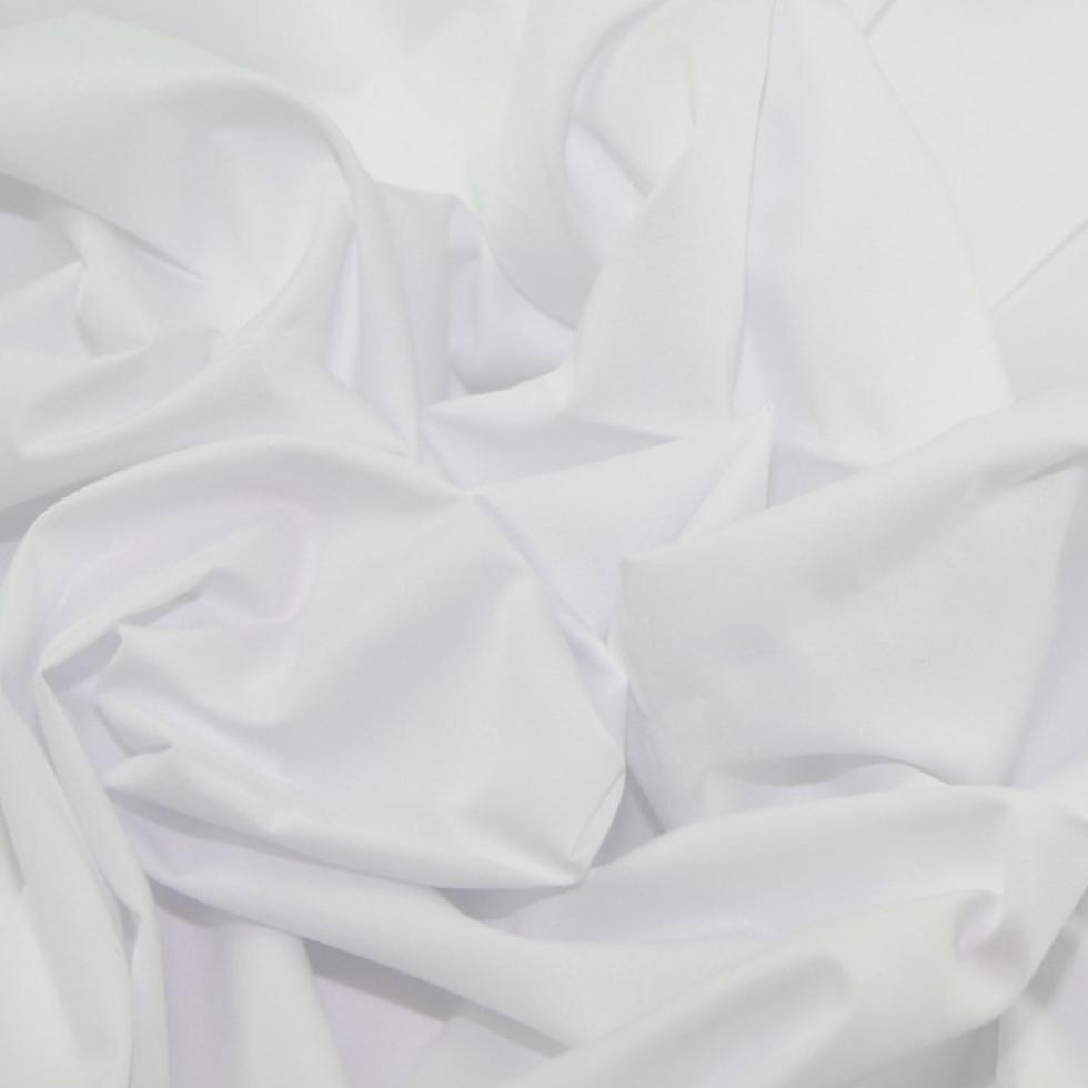 White Plain Rose & Hubble Cotton Poplin Fabric (Wholesale)