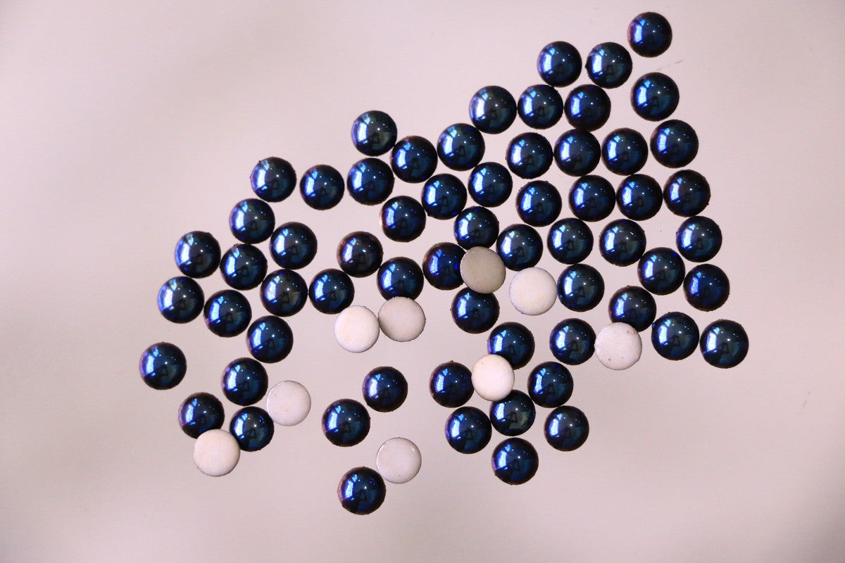 Sapphire Hematite Pearl Hotfix Rhinestones