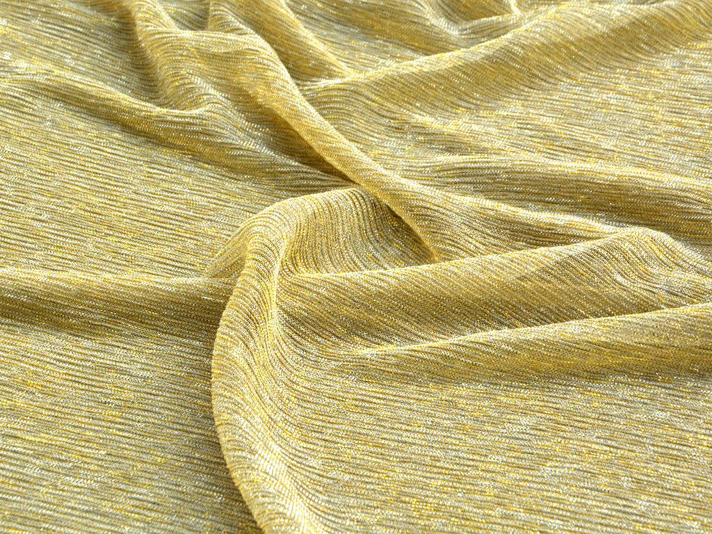 Precut of 2.5 Meter Dull Golden Plain Crushed Shimmer Terylene Mesh Net Fabric