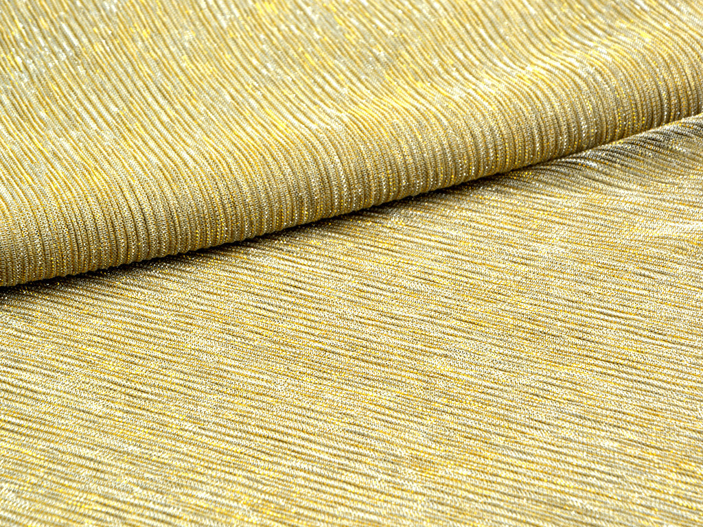 Precut of 2.5 Meter Dull Golden Plain Crushed Shimmer Terylene Mesh Net Fabric