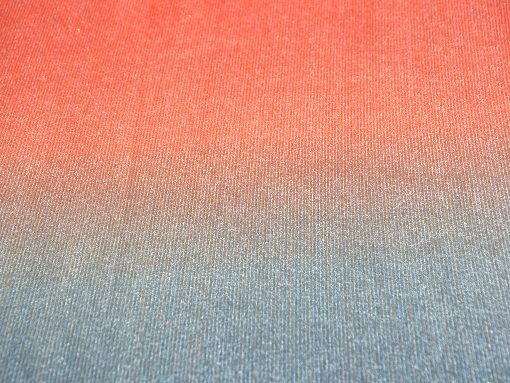 Precut of 1.5 Meter Gray & Peach Dual Shade Plain Shimmer Bonding Fabric