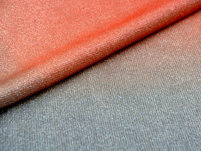 Precut of 1.5 Meter Gray & Peach Dual Shade Plain Shimmer Bonding Fabric